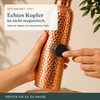 Magnet-Test: echtes Kupfer ist nicht magnetisch