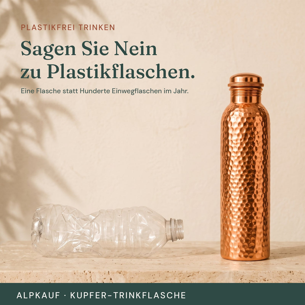 Kupferflasche statt Plastikflasche